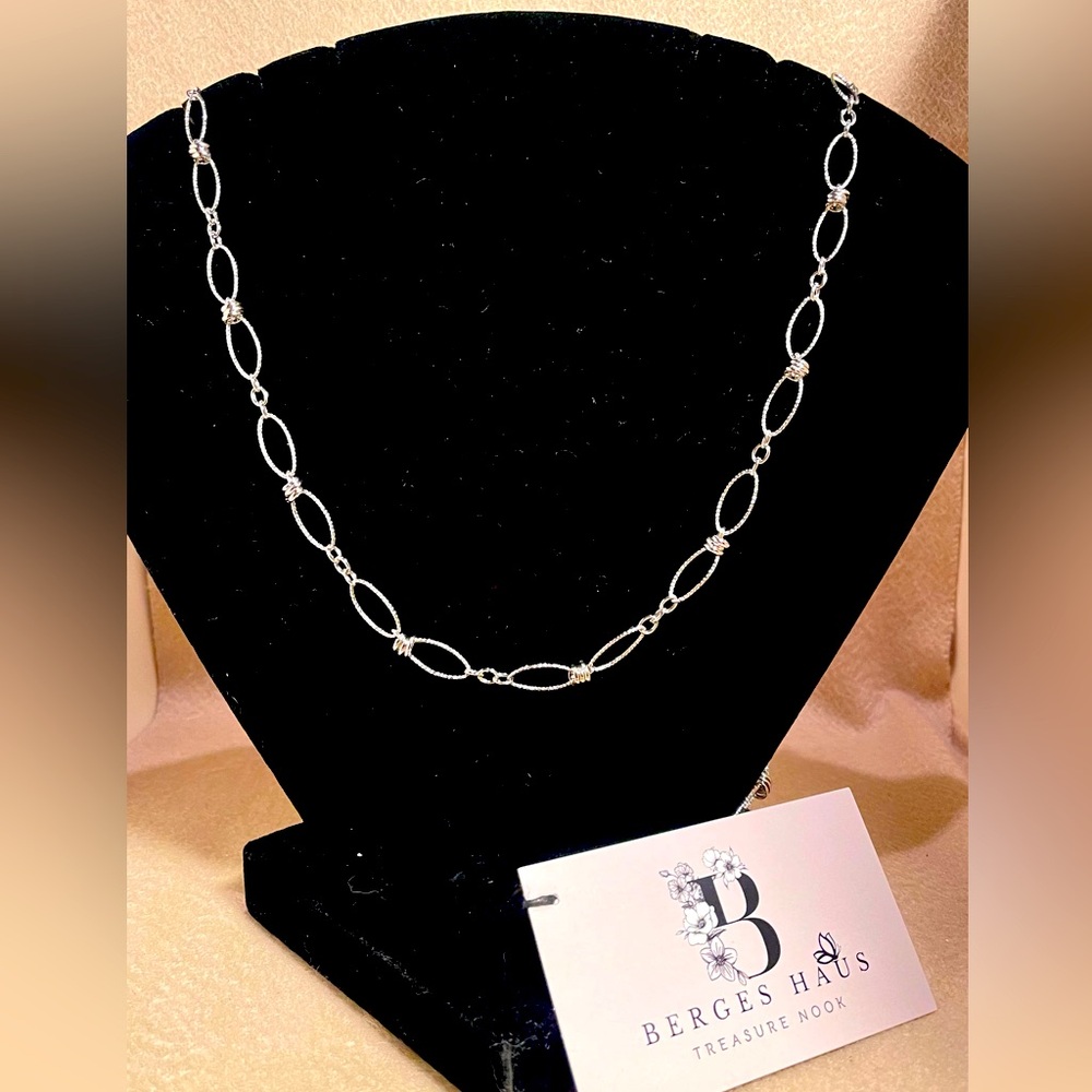 Artisan-crafted 35 Inch Sterling Silver Necklace